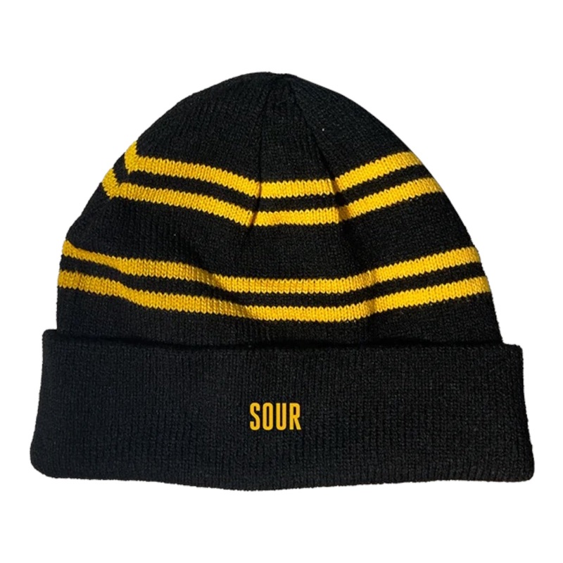 Sour Stripe Beanie Black/Yellow OS
