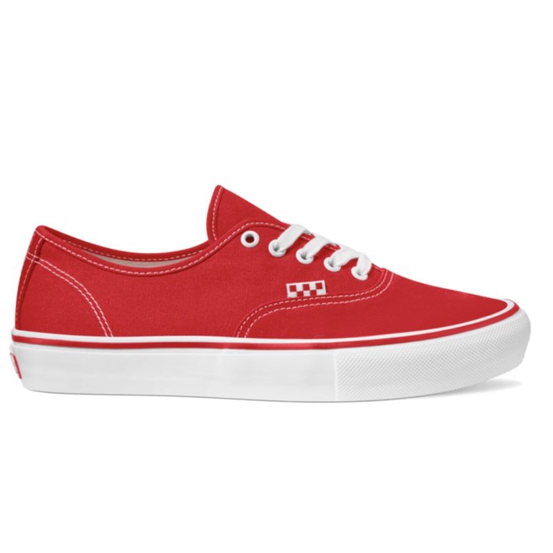 Vans Skate Authentic Red Shoes Red 5