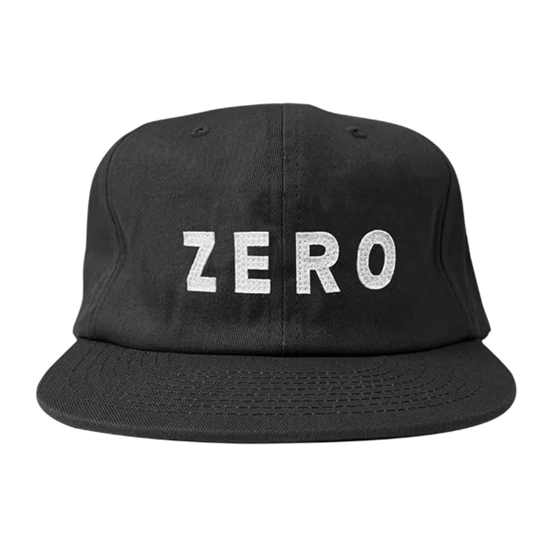 Zero Army Aplique Strap-Back Hat Black One Size Fits All