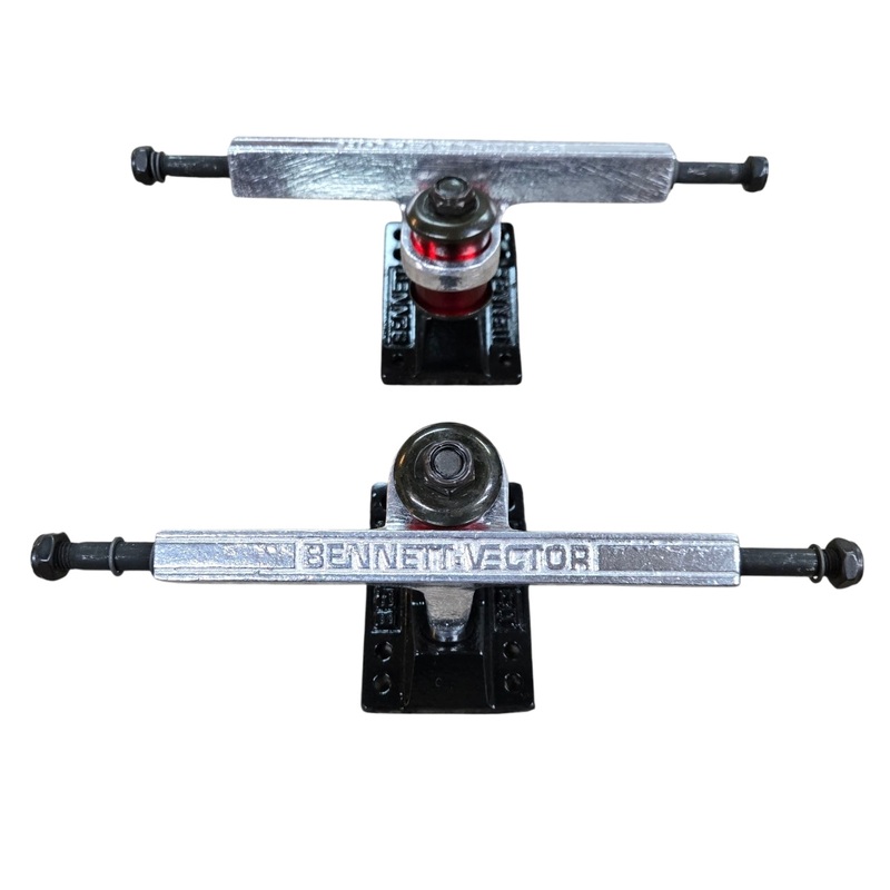 8.75″ 6.0 Bennett Vector Skateboard Trucks BLACK BASE PLATES