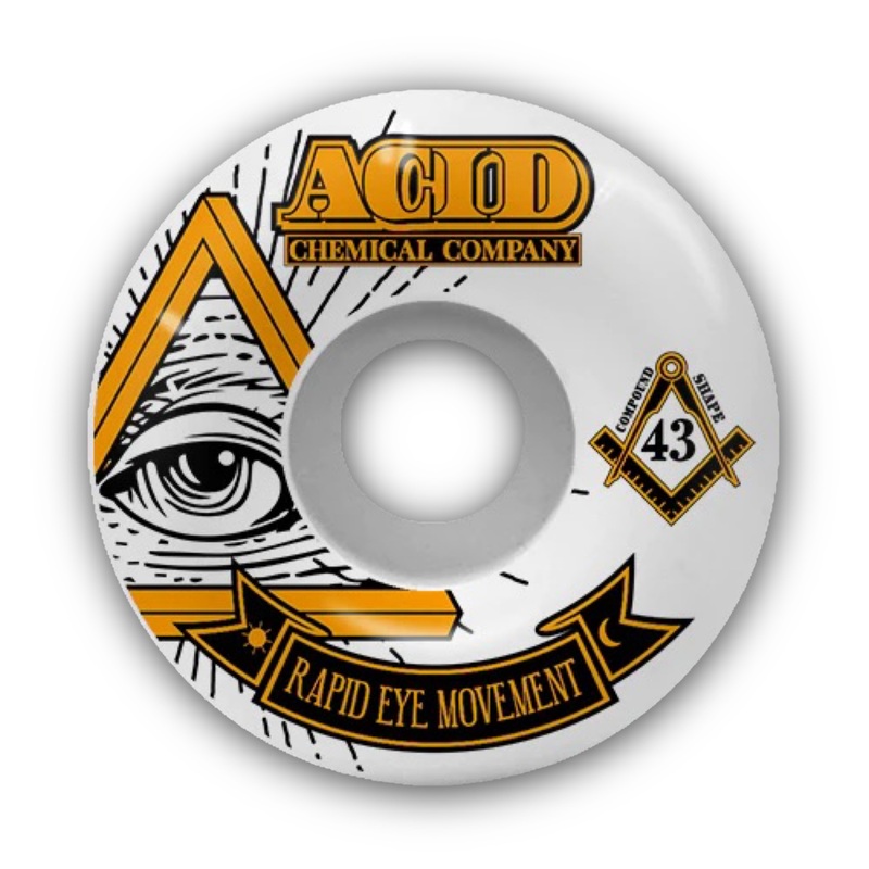 Acid Chemical Co. Pyramid REM Formula 55mm 101a Skateboard Wheels 55mm Classic Duro 101a