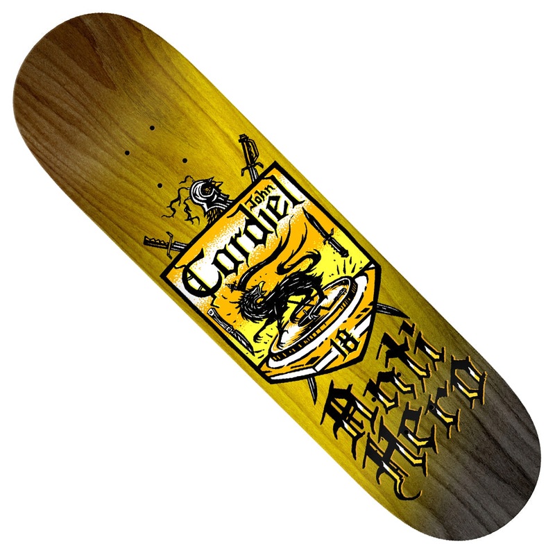 Anti Hero John Cardiel Coat of Arms Deck Assorted Woodgrain 8.62 x 32.25 WB:14.6