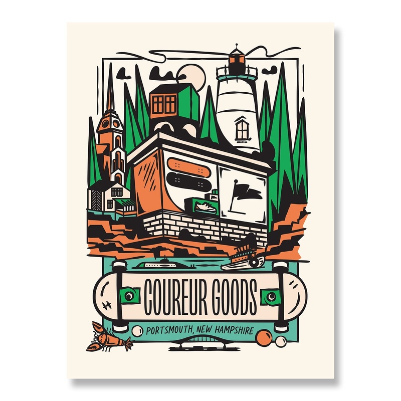 Coureur Goods “Postcard” Riso Art Print 11×14