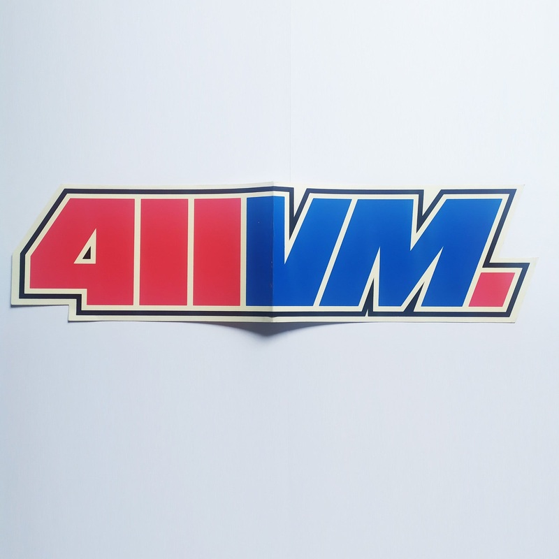 Large 411 Video Magazine Skateboard Sticker (creased)