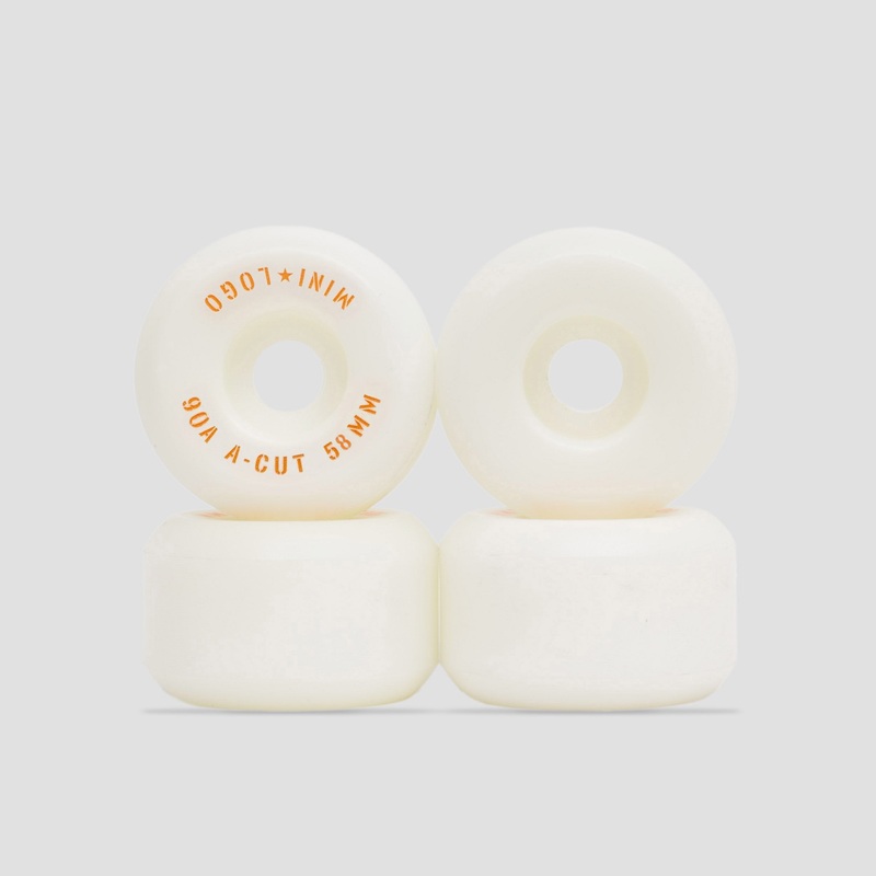 Mini Logo 58mm 90a A-Cut 2 Skateboard Wheels White