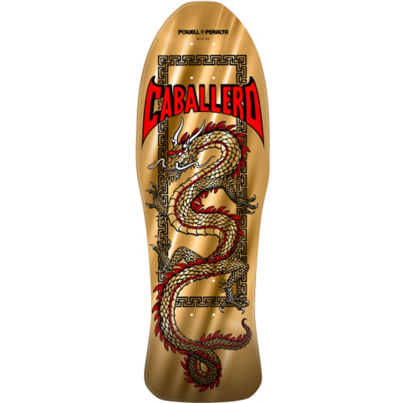 Powell Peralta Caballero Chinese Dragon Gold Reissue Skateboard Deck 10.0″ 10.0″