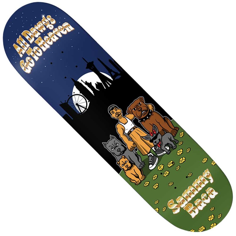 Sammy Baca All Dogs Go To Heaven 8.5×32 Baker Deck