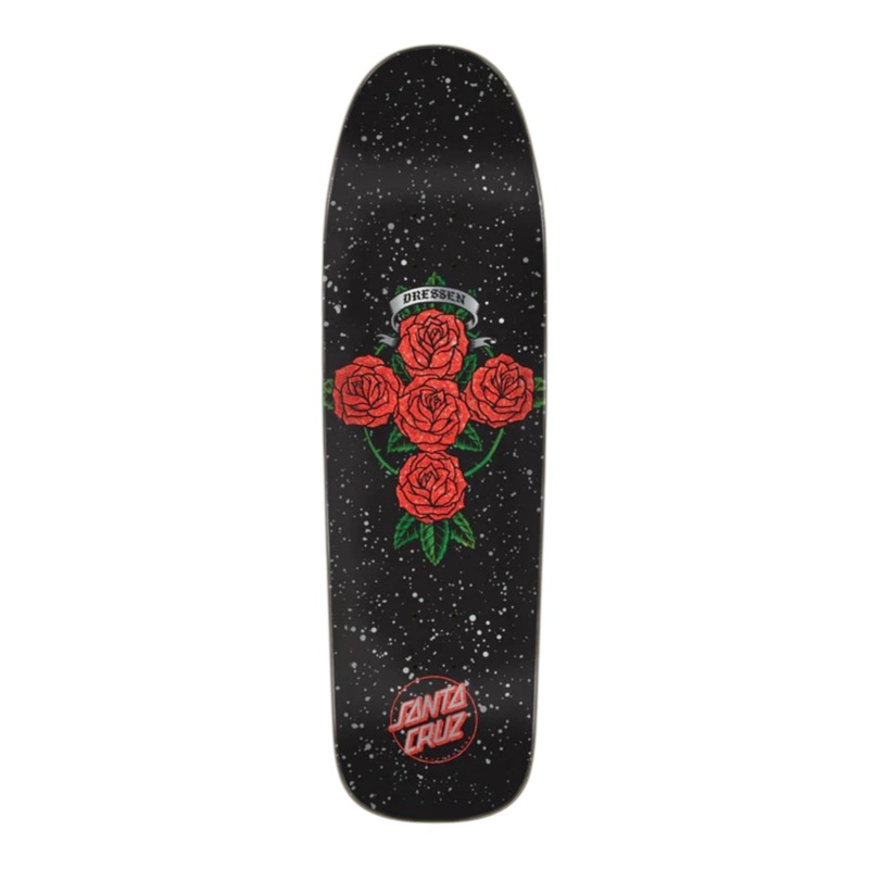 Santa Cruz Skateboard Deck Dressen Rose Cross Shaped 9.31″ 9.31
