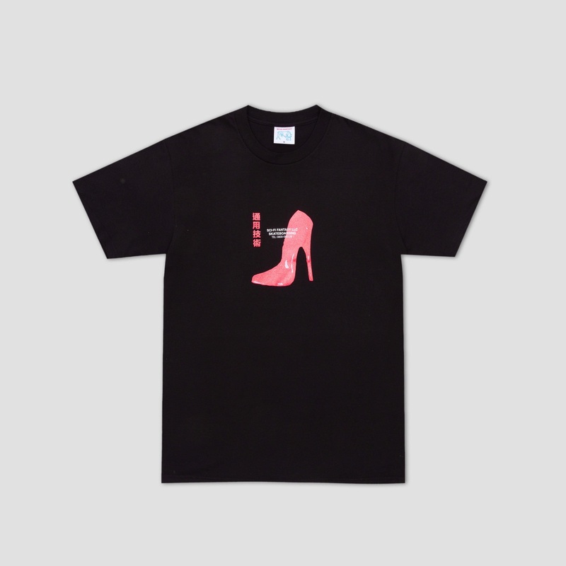Sci-Fi Fantasy Red Shoe T-Shirt Black Small