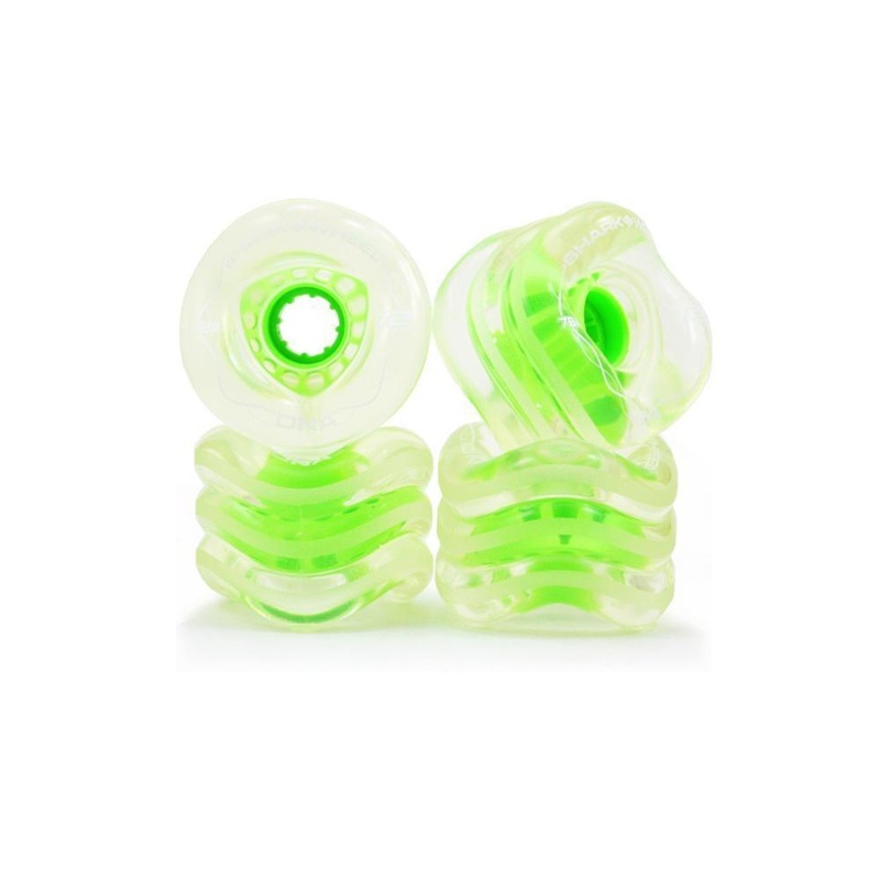 Shark Wheels Longboard – 72MM,78AClearwithGreenHubDNA