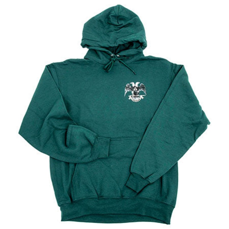 Theories Hand Of Theories Pullover Hooded Sweatshirt Forest Green Large