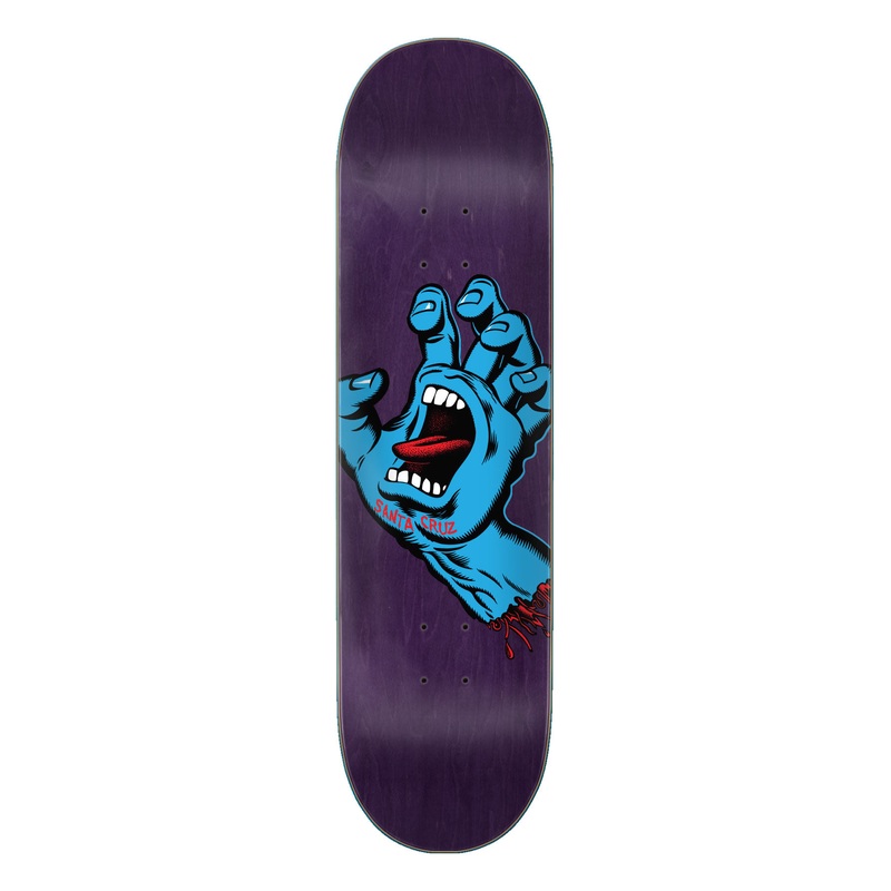 8.375in Screaming Hand Santa Cruz Skateboard Deck No Color 8.375in x 32in