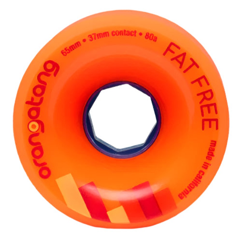 Orangatang Fat Free Wheels Orange 65MM 80A 65mm