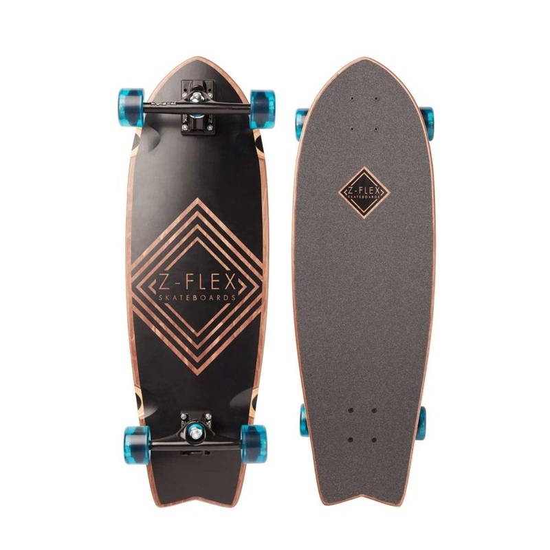 Z-Flex Black Diamond Fishtail 31″ Cruiser Longboard