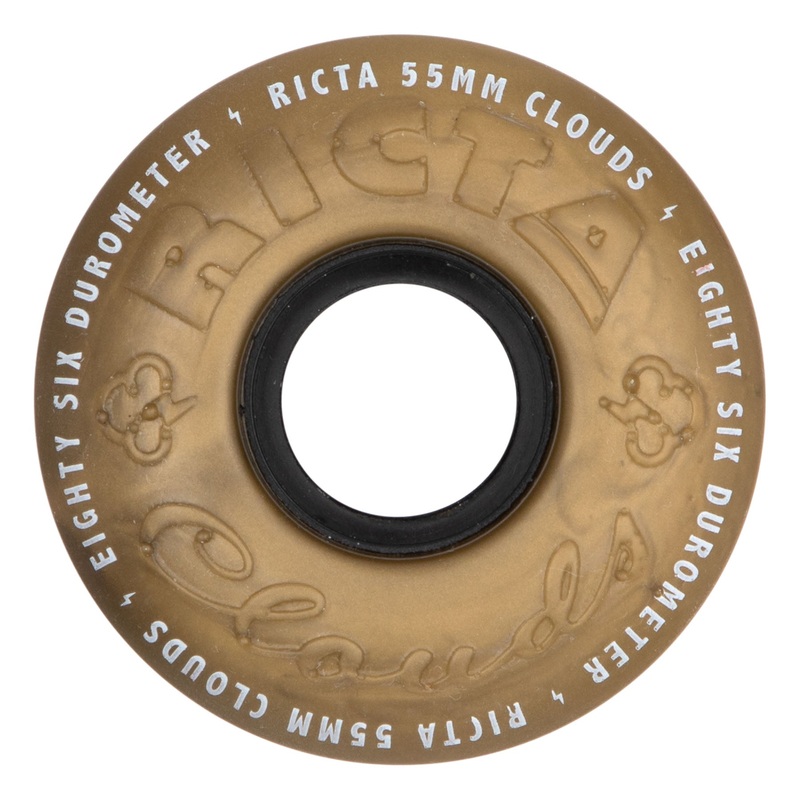55mm Clouds Gold 86a Ricta Skateboard Wheels Metallic Gold 55mm