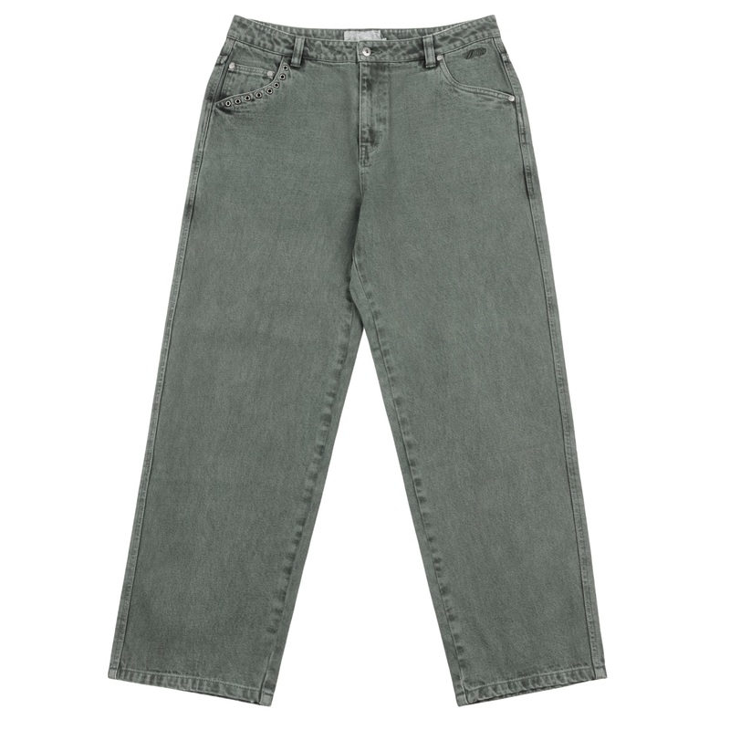 Dime Classic Relaxed Denim Pants Faded Green 32