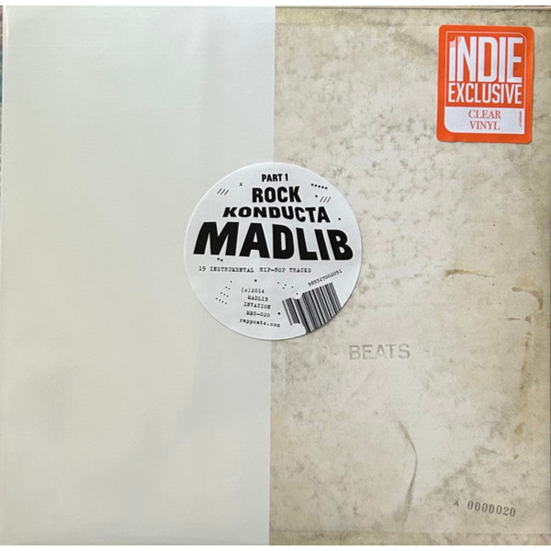 Madlib  Rock Konducta (Part 1) Clear Color Vinyl LP Record