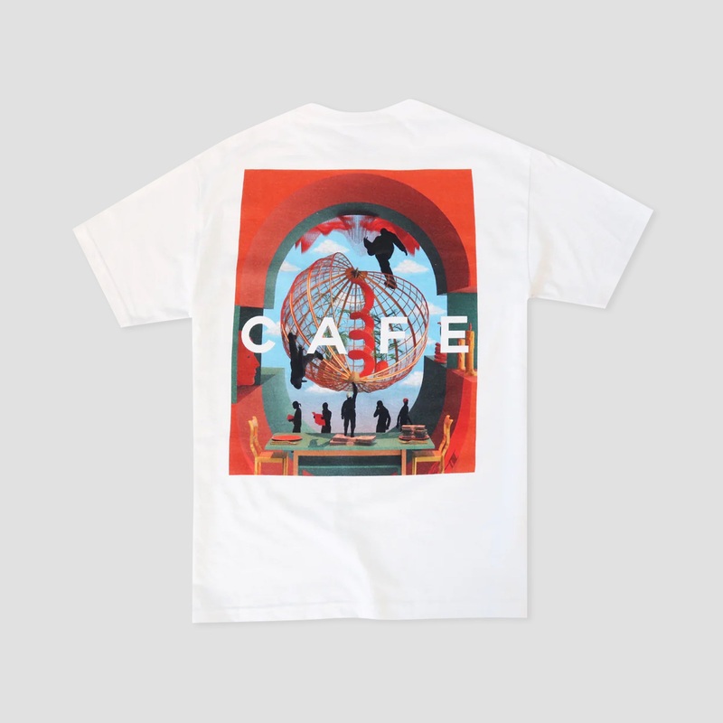 Skateboard Cafe Tishk Monopoly T-Shirt White Small