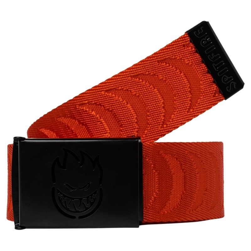 SPITFIRE BIGHEAD CUT OUT JACQUARD SWIRL BELT RED/BLACK OS