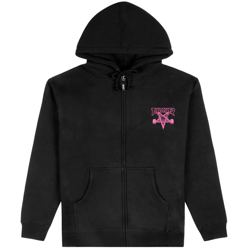 Thrasher Magazine Little Skategoat Zip-Up Hooded Sweatshirt Black Small