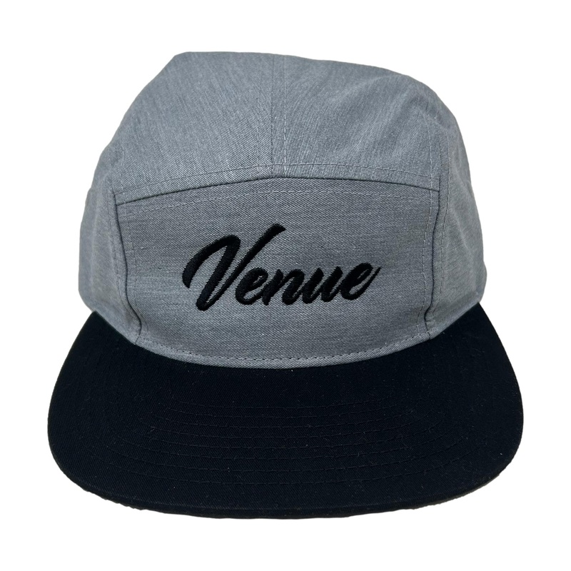 Venue 5 Panel Script Hat Heather Grey/Black