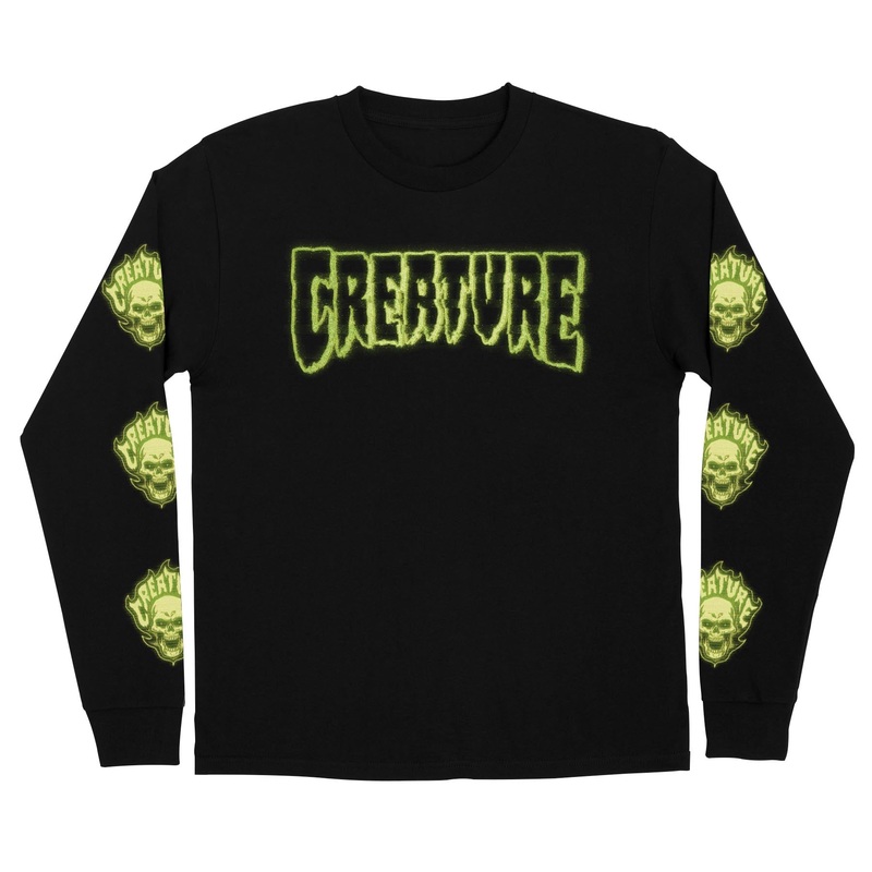 Bonehead Glitch Mens Creature Longsleeve T-Shirt Black S