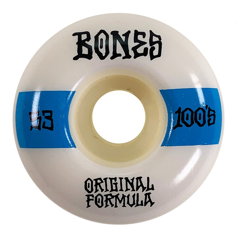 Bones – 53mm – 100’s #14 V4 Wide – White / Blue