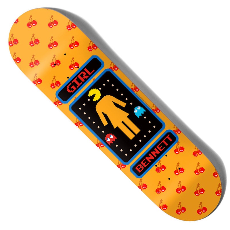 Girl Niels Bennett Pac-Man Deck Orange 8.5 x 32 WB:14.437