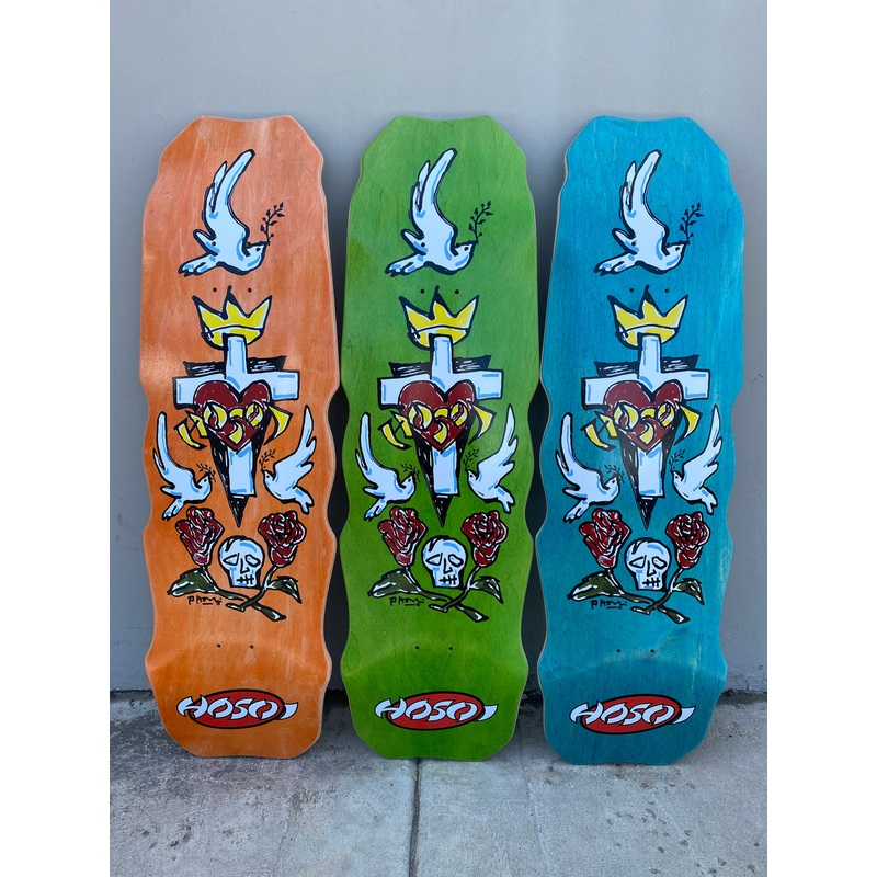 Hosoi Hammerhead Hybrid 9.5″ Skateboard Deck Turquoise Stain