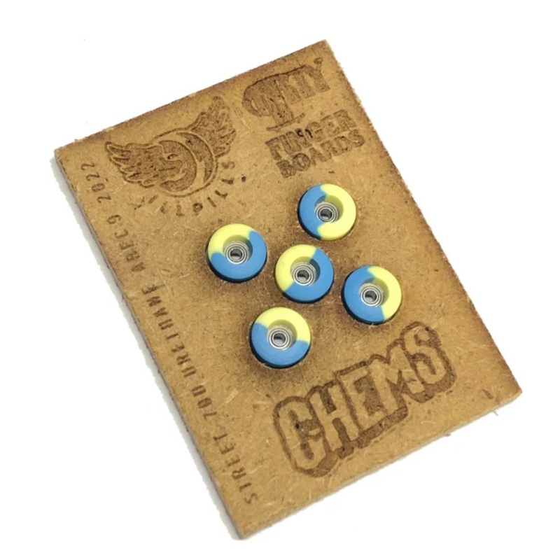 ILLPILLS Blue/Yellow Urethane Fingerboard Wheels (Choose Size) Street