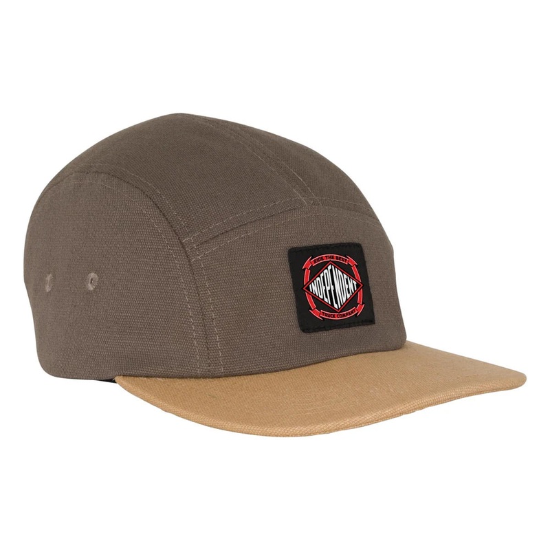 Independent Hat Summit Scroll Camp 5-Panel Charcoal/Khaki OS
