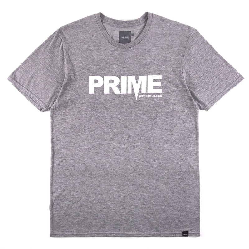 PRIME DELUX OG PREMIUM SHORT SLEEVE T-SHIRT – SPORT GREY / WHITE S