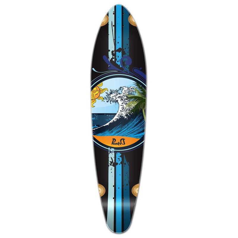 Punked Kicktail Wave Longboard Deck Deck