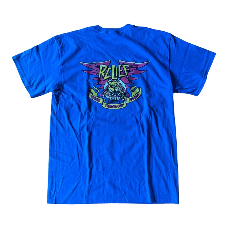 RELIEF FLORIDA PANTHER T SHIRT BLUE S
