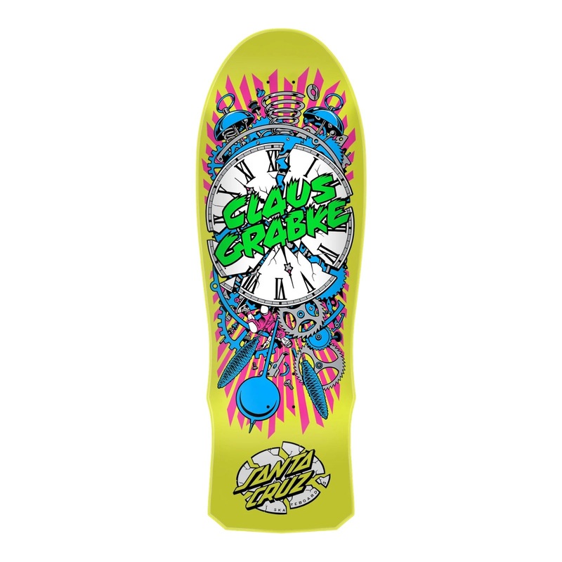 Santa Cruz Reissue Skateboard Deck 10.04 Grabke Exploding Clock 10.04