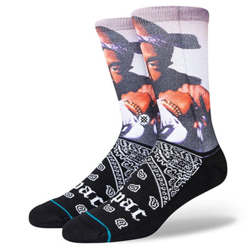 Stance Makaveli Crew Socks Black Large