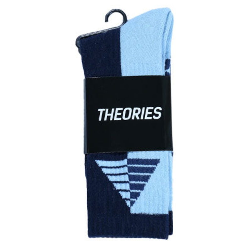 Theories Saqqara Crew Socks Two Tone Blue One size fits all