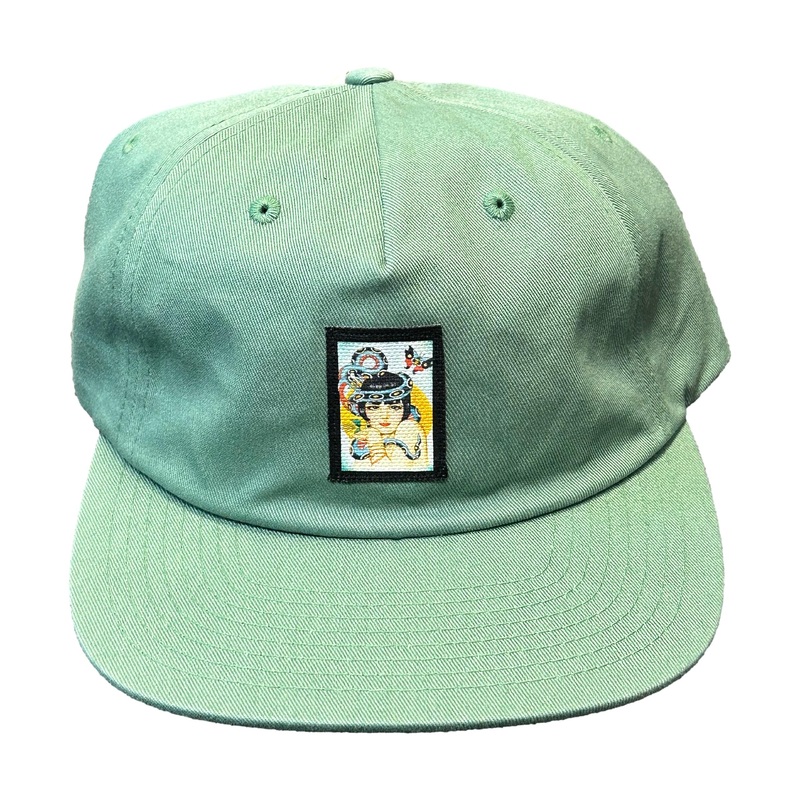 Venue Snake Girl Pinch Front Hat Washed Green