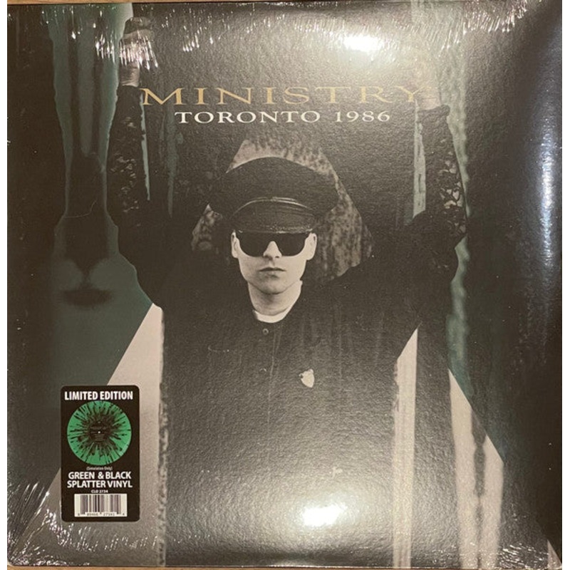 Ministry  Toronto 1986 Green & Black Splatter Color Vinyl LP Record
