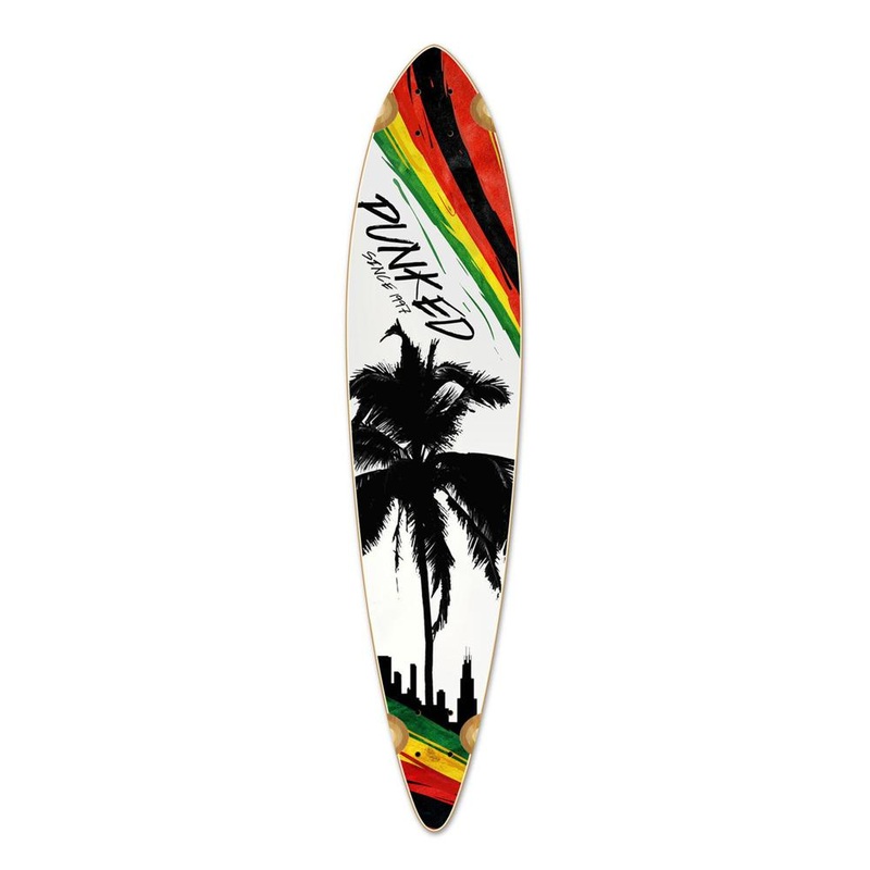 Punked Pintail Longboard Deck – Palm City Rasta Deck