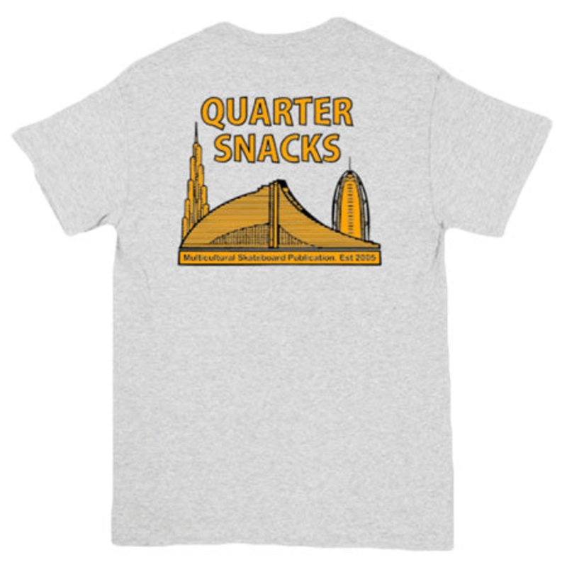 Quartersnacks Dubai T Shirt Ash Grey Small