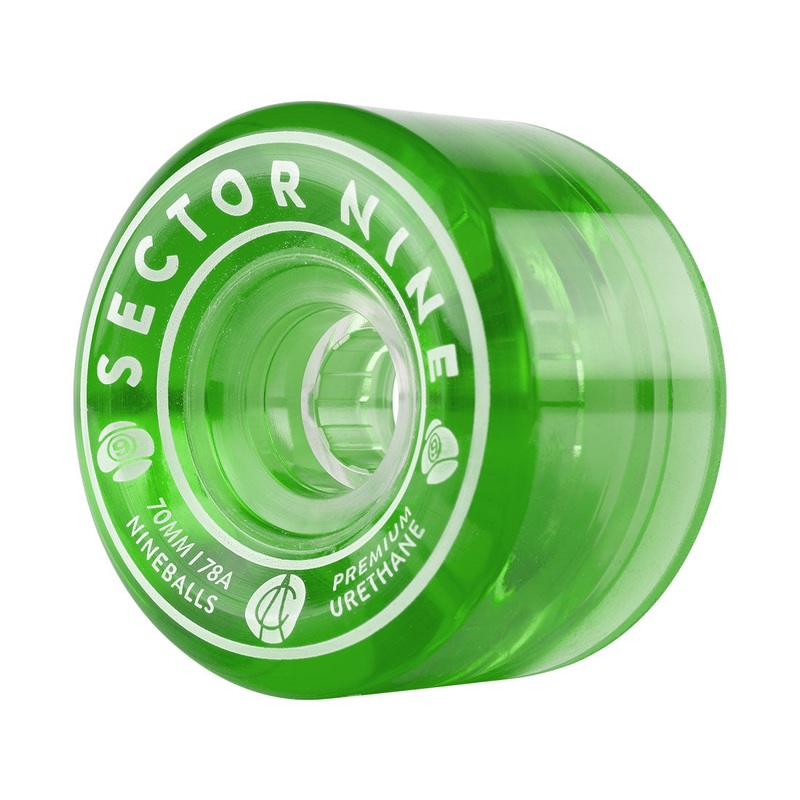 Sector Nine Wheels “Nine Balls- Green” 70MM Wheels