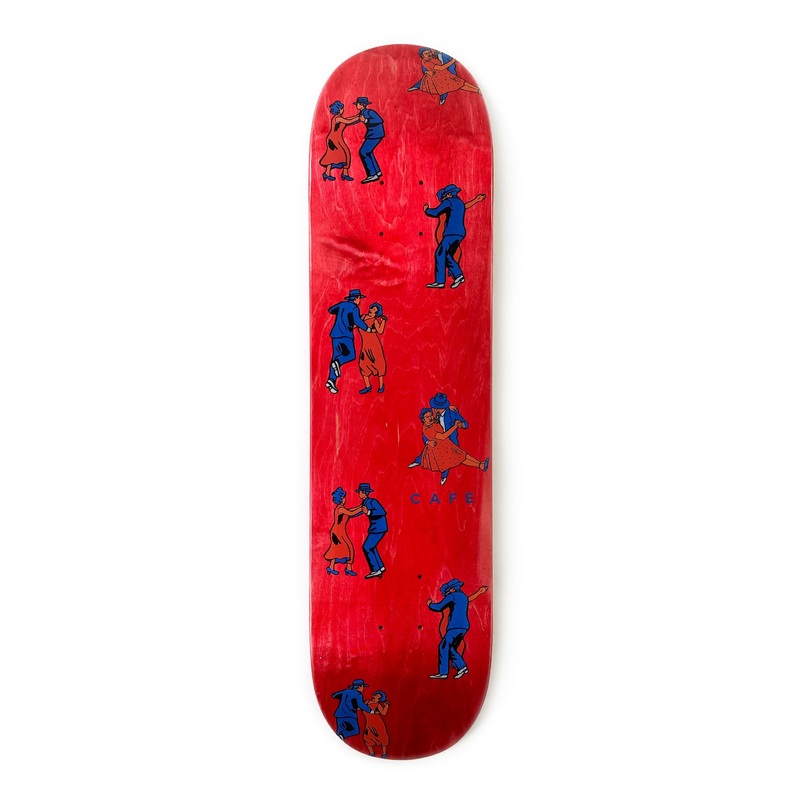 Skateboard Cafe Dance All Over Deck Red – 7.75″