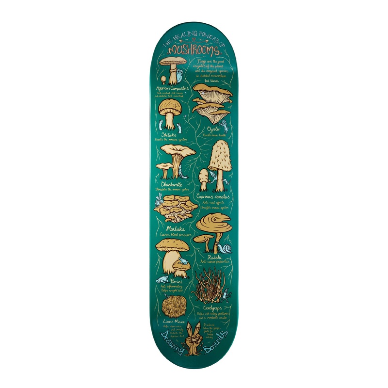 The Drawing Boards – 8.32″ Funghi – Green 8.32″
