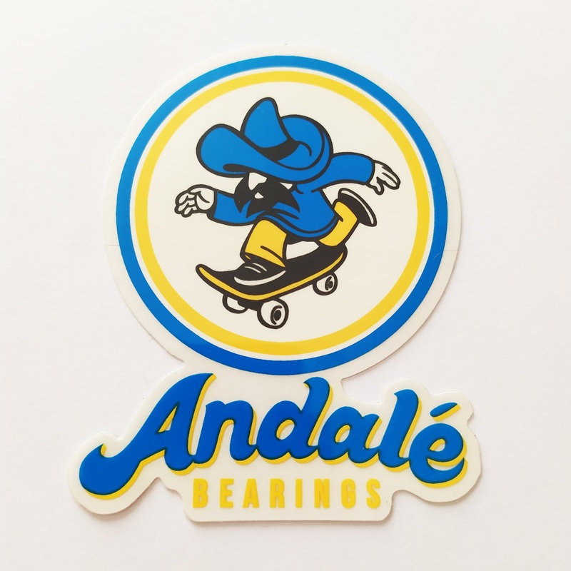 Andale Bearings Skateboard Sticker – Pushing Skater – 9.5cm