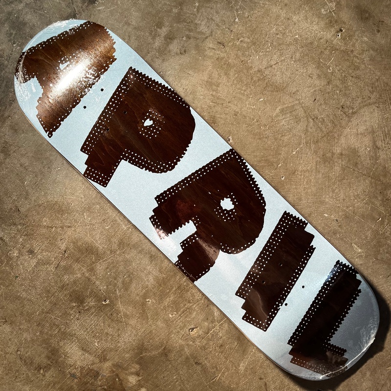 April Skateboards – AP Halftone Deck – Brown / Light Blue 8.5″