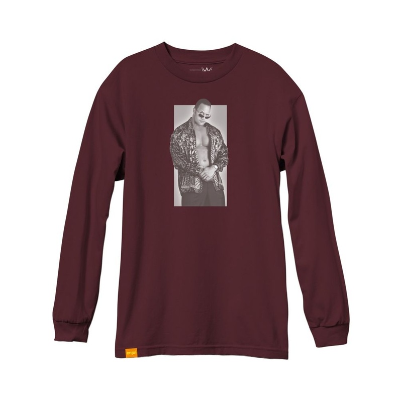 Enjoi The Rock Long Sleeve T-Shirt Small Merlot
