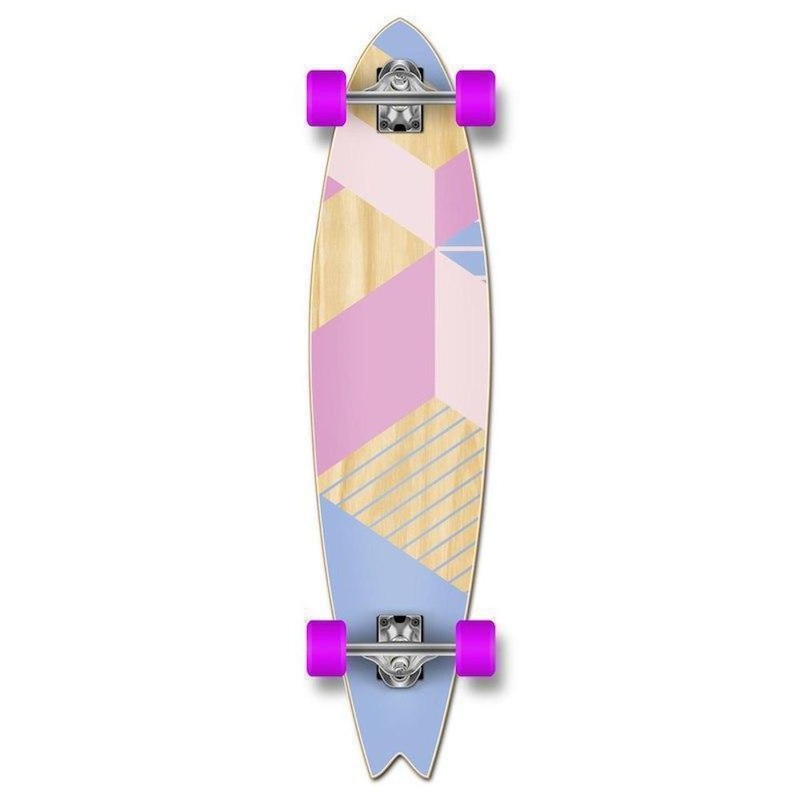 Fishtail Longboard 40 inch Geometric Purple from Punked – Complete Complete
