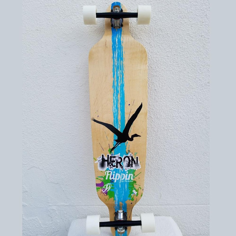 Flippin Heron Drop Down Through Longboard Complete