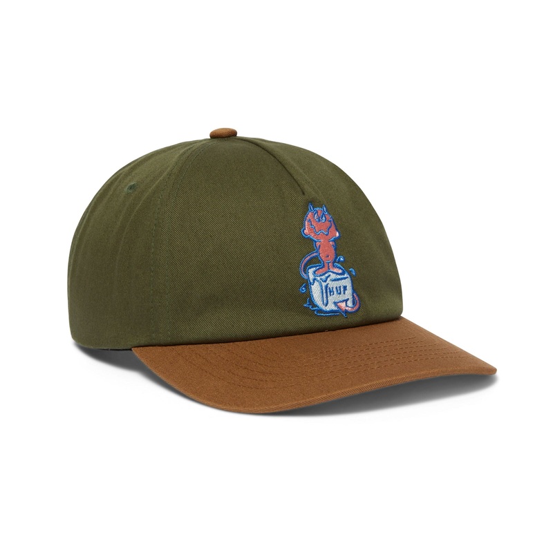 HUF Melt 5 Panel Snapback Hat Green